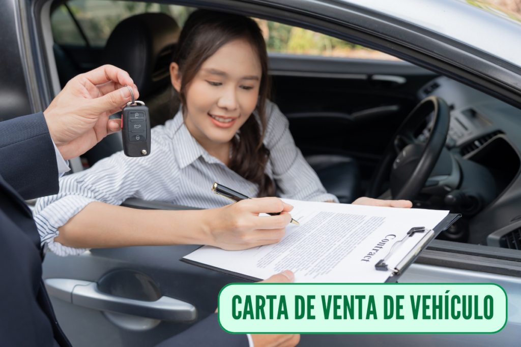 como hacer una carta de venta de vehículo