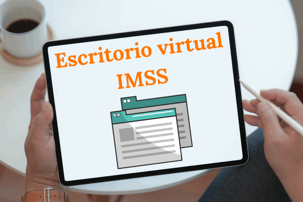 persona accediendo al Escritorio Virtual IMSS con su ordenador