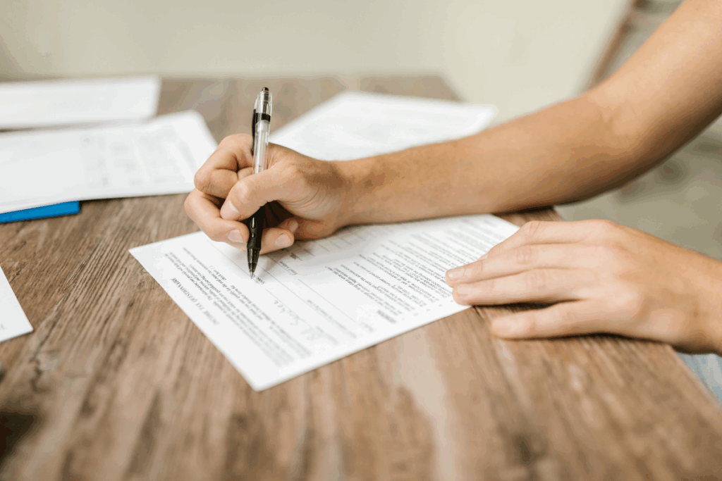 una persona solicitando una constancia laboral