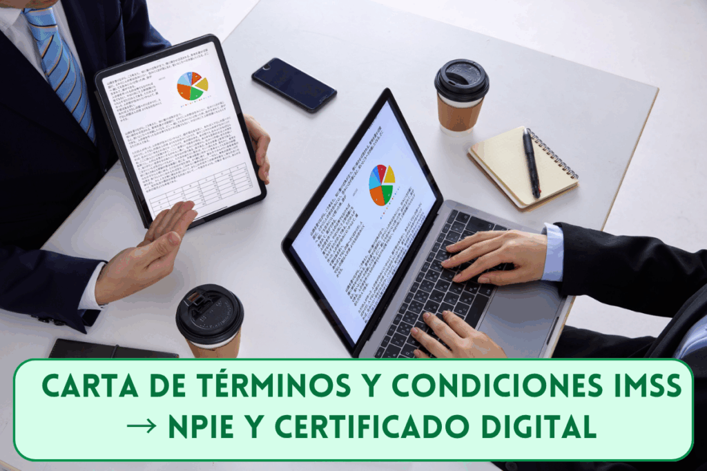 Carta de términos y condiciones IMSS del NPIE y Certificado Digital